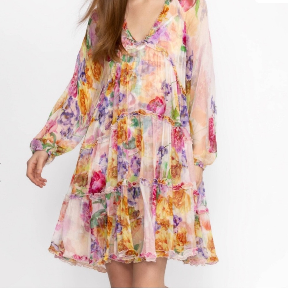 Johnny Was Fionna Silk Mini Dress NWT